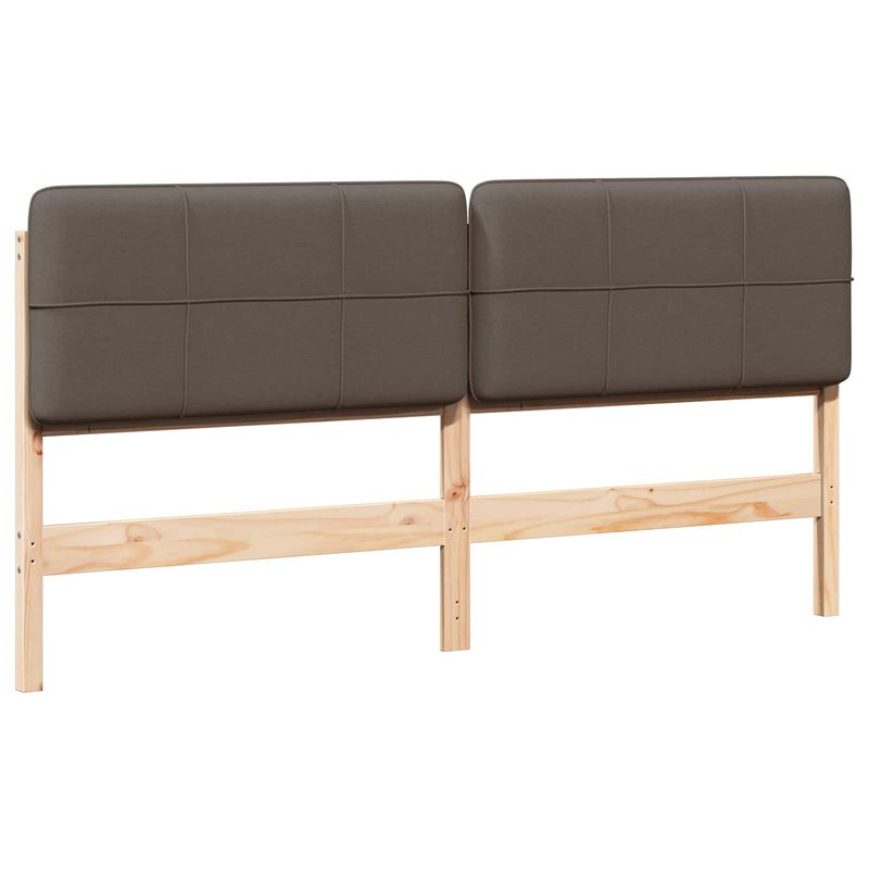 Casa si Gradina - Mobilier - Paturi si accesorii - Accesorii paturi - Tablie de pat tapitata Maro si taupe 180 cm Lemn de pin masiv - Infinity.ro