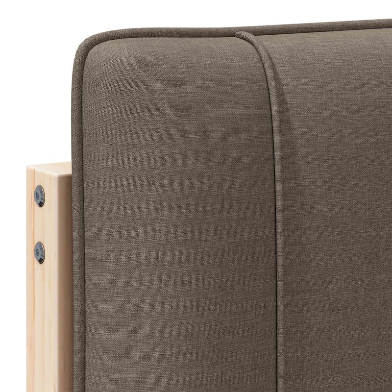 Casa si Gradina - Mobilier - Paturi si accesorii - Accesorii paturi - Tablie de pat tapitata Maro si taupe 100 cm Lemn de pin masiv - Infinity.ro