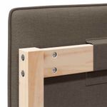 Casa si Gradina - Mobilier - Paturi si accesorii - Accesorii paturi - Tablie de pat tapitata Maro si taupe 100 cm Lemn de pin masiv - Infinity.ro