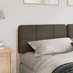 Casa si Gradina - Mobilier - Paturi si accesorii - Accesorii paturi - Tablie de pat tapitata Maro si taupe 180 cm Lemn de pin masiv - Infinity.ro