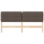 Casa si Gradina - Mobilier - Paturi si accesorii - Accesorii paturi - Tablie de pat tapitata Maro si taupe 180 cm Lemn de pin masiv - Infinity.ro