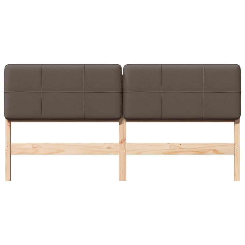 Casa si Gradina - Mobilier - Paturi si accesorii - Accesorii paturi - Tablie de pat tapitata Maro si taupe 180 cm Lemn de pin masiv - Infinity.ro