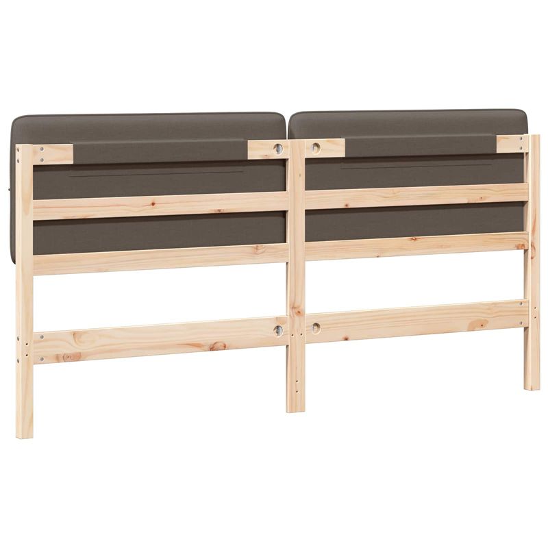 Casa si Gradina - Mobilier - Paturi si accesorii - Accesorii paturi - Tablie de pat tapitata Maro si taupe 180 cm Lemn de pin masiv - Infinity.ro