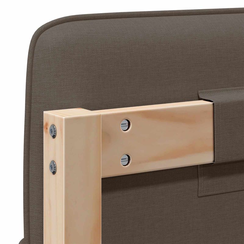 Casa si Gradina - Mobilier - Paturi si accesorii - Accesorii paturi - Tablie de pat tapitata Maro si taupe 180 cm Lemn de pin masiv - Infinity.ro