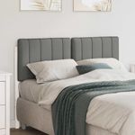 Casa si Gradina - Mobilier - Paturi si accesorii - Accesorii paturi - Tablie de pat tapitata Alb si gri deschis 120 cm Lemn de pin masiv - Infinity.ro