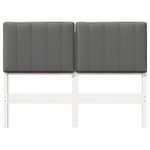 Casa si Gradina - Mobilier - Paturi si accesorii - Accesorii paturi - Tablie de pat tapitata Alb si gri deschis 120 cm Lemn de pin masiv - Infinity.ro
