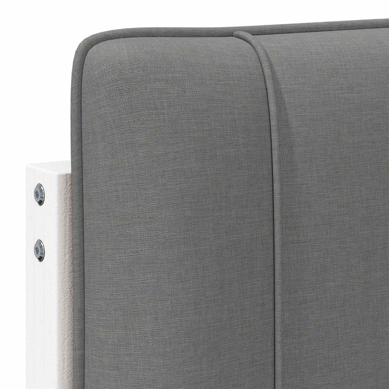 Casa si Gradina - Mobilier - Paturi si accesorii - Accesorii paturi - Tablie de pat tapitata Alb si gri deschis 120 cm Lemn de pin masiv - Infinity.ro
