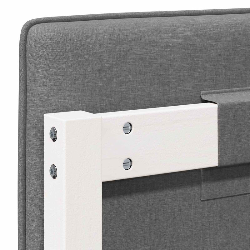 Casa si Gradina - Mobilier - Paturi si accesorii - Accesorii paturi - Tablie de pat tapitata Alb si gri deschis 120 cm Lemn de pin masiv - Infinity.ro