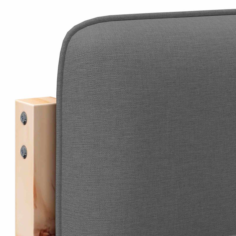 Casa si Gradina - Mobilier - Paturi si accesorii - Accesorii paturi - Tablie de pat tapitata Maro si gri deschis 120 cm Lemn de pin masiv - Infinity.ro