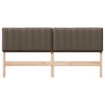 Casa si Gradina - Mobilier - Paturi si accesorii - Accesorii paturi - Tablie de pat tapitata Maro si taupe 180 cm Lemn de pin masiv - Infinity.ro