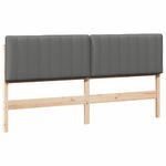 Casa si Gradina - Mobilier - Paturi si accesorii - Accesorii paturi - Tablie de pat tapitata Maro si gri deschis 200 cm Lemn de pin masiv - Infinity.ro