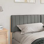 Casa si Gradina - Mobilier - Paturi si accesorii - Accesorii paturi - Tablie de pat tapitata Maro si gri deschis 200 cm Lemn de pin masiv - Infinity.ro