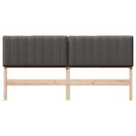 Casa si Gradina - Mobilier - Paturi si accesorii - Accesorii paturi - Tablie de pat tapitata Maro si gri inchis 200 cm Lemn de pin masiv - Infinity.ro