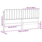Casa si Gradina - Mobilier - Paturi si accesorii - Accesorii paturi - Tablie de pat tapitata Maro si gri deschis 200 cm Lemn de pin masiv - Infinity.ro