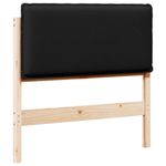 Casa si Gradina - Mobilier - Paturi si accesorii - Accesorii paturi - Tablie de pat tapitata Natural si Negru 80 cm Lemn de pin masiv - Infinity.ro