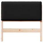 Casa si Gradina - Mobilier - Paturi si accesorii - Accesorii paturi - Tablie de pat tapitata Natural si Negru 80 cm Lemn de pin masiv - Infinity.ro