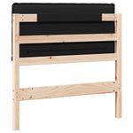 Casa si Gradina - Mobilier - Paturi si accesorii - Accesorii paturi - Tablie de pat tapitata Natural si Negru 80 cm Lemn de pin masiv - Infinity.ro