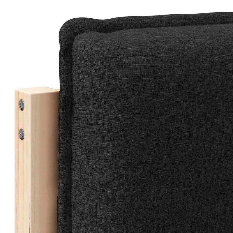 Casa si Gradina - Mobilier - Paturi si accesorii - Accesorii paturi - Tablie de pat tapitata Natural si Negru 80 cm Lemn de pin masiv - Infinity.ro