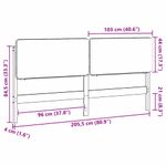Casa si Gradina - Mobilier - Paturi si accesorii - Accesorii paturi - Tablie de pat tapitata Maro si gri deschis 200 cm Lemn de pin masiv - Infinity.ro