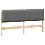 Casa si Gradina - Mobilier - Paturi si accesorii - Accesorii paturi - Tablie de pat tapitata Gri natural si deschis 200 cm Lemn de pin masiv - Infinity.ro