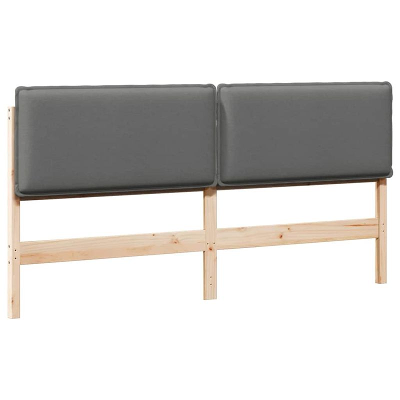 Casa si Gradina - Mobilier - Paturi si accesorii - Accesorii paturi - Tablie de pat tapitata Gri natural si deschis 200 cm Lemn de pin masiv - Infinity.ro