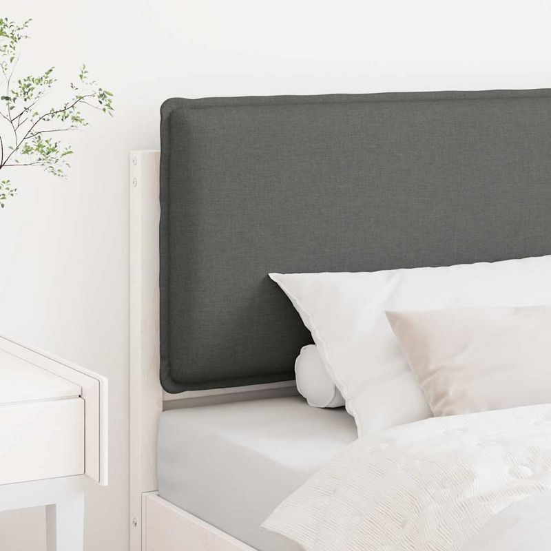 Casa si Gradina - Mobilier - Paturi si accesorii - Accesorii paturi - Tablie de pat tapitata Alb si gri deschis 80 cm Lemn de pin masiv - Infinity.ro