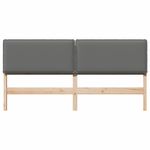 Casa si Gradina - Mobilier - Paturi si accesorii - Accesorii paturi - Tablie de pat tapitata Gri natural si deschis 200 cm Lemn de pin masiv - Infinity.ro