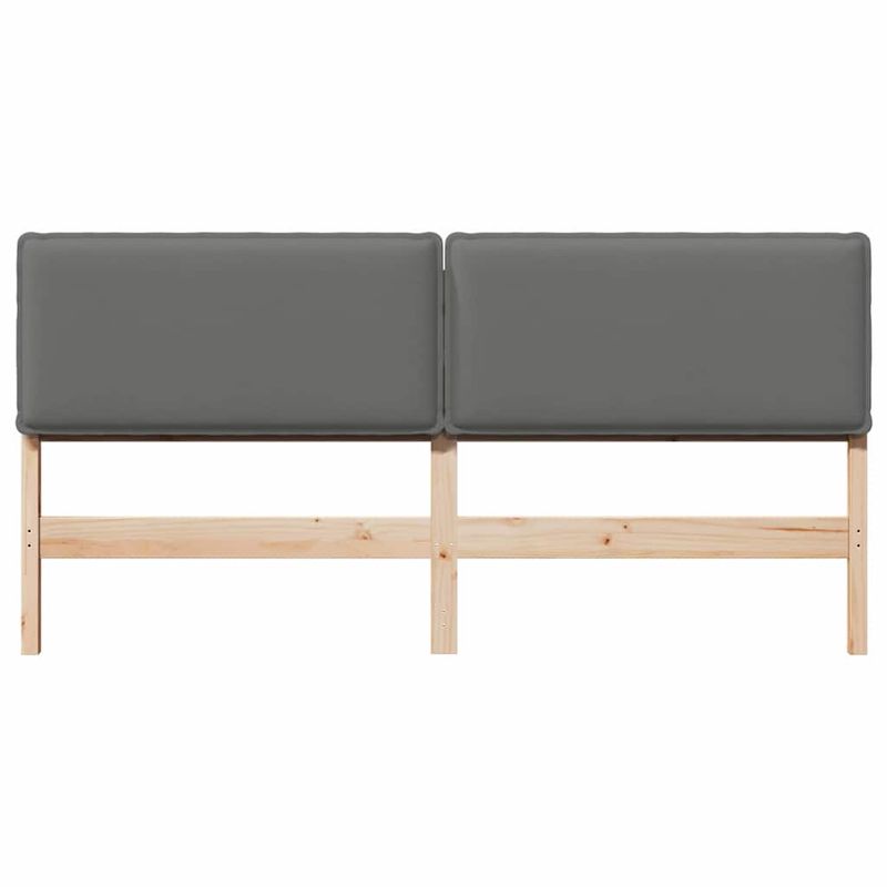 Casa si Gradina - Mobilier - Paturi si accesorii - Accesorii paturi - Tablie de pat tapitata Gri natural si deschis 200 cm Lemn de pin masiv - Infinity.ro
