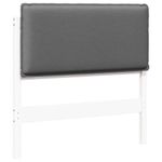 Casa si Gradina - Mobilier - Paturi si accesorii - Accesorii paturi - Tablie de pat tapitata Alb si gri deschis 80 cm Lemn de pin masiv - Infinity.ro