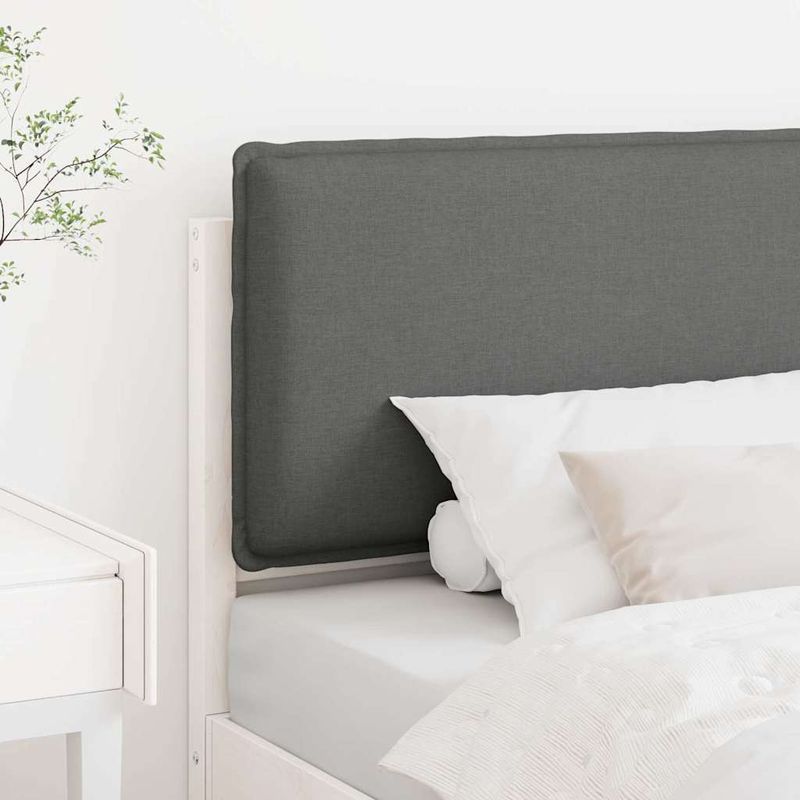 Casa si Gradina - Mobilier - Paturi si accesorii - Accesorii paturi - Tablie de pat tapitata Alb si gri deschis 80 cm Lemn de pin masiv - Infinity.ro