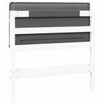Casa si Gradina - Mobilier - Paturi si accesorii - Accesorii paturi - Tablie de pat tapitata Alb si gri deschis 80 cm Lemn de pin masiv - Infinity.ro