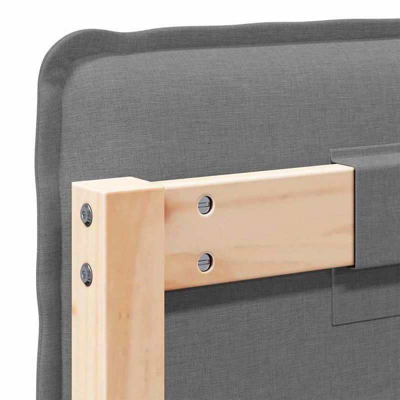 Casa si Gradina - Mobilier - Paturi si accesorii - Accesorii paturi - Tablie de pat tapitata Gri natural si deschis 200 cm Lemn de pin masiv - Infinity.ro