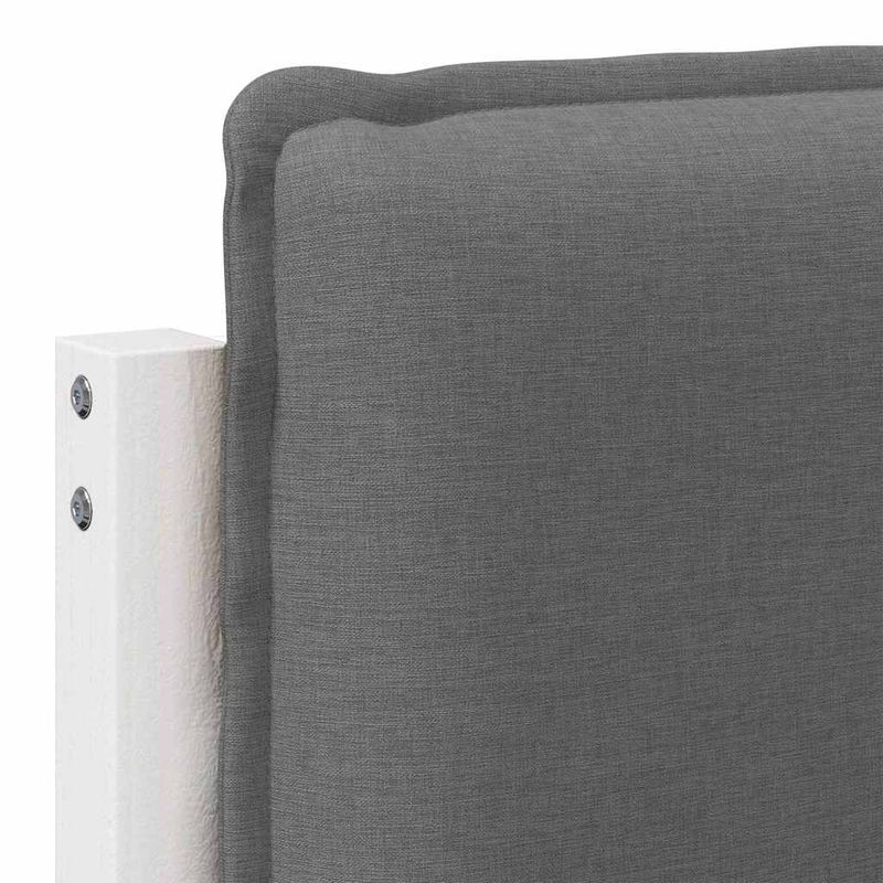 Casa si Gradina - Mobilier - Paturi si accesorii - Accesorii paturi - Tablie de pat tapitata Alb si gri deschis 80 cm Lemn de pin masiv - Infinity.ro