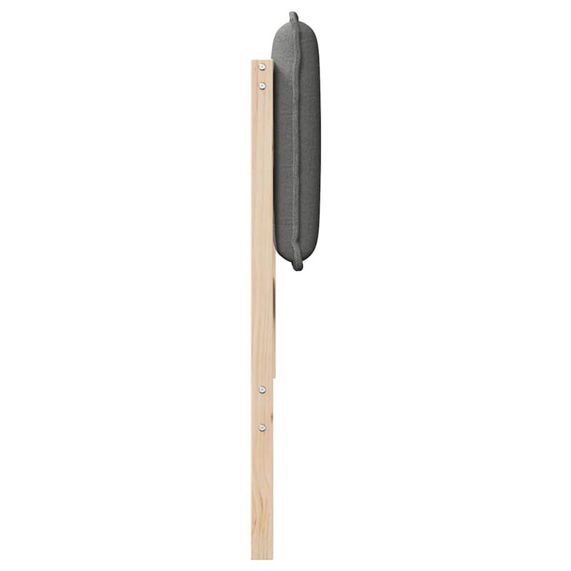 Casa si Gradina - Mobilier - Paturi si accesorii - Accesorii paturi - Tablie de pat tapitata Gri natural si deschis 120 cm Lemn de pin masiv - Infinity.ro