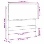 Casa si Gradina - Mobilier - Paturi si accesorii - Accesorii paturi - Tablie de pat tapitata Alb si gri deschis 80 cm Lemn de pin masiv - Infinity.ro