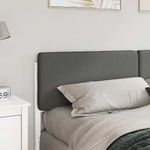 Casa si Gradina - Mobilier - Paturi si accesorii - Accesorii paturi - Tablie de pat tapitata Alb si gri deschis 200 cm Lemn de pin masiv - Infinity.ro