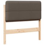 Casa si Gradina - Mobilier - Paturi si accesorii - Accesorii paturi - Tablie de pat tapitata Maro si taupe 90 cm Lemn de pin masiv - Infinity.ro