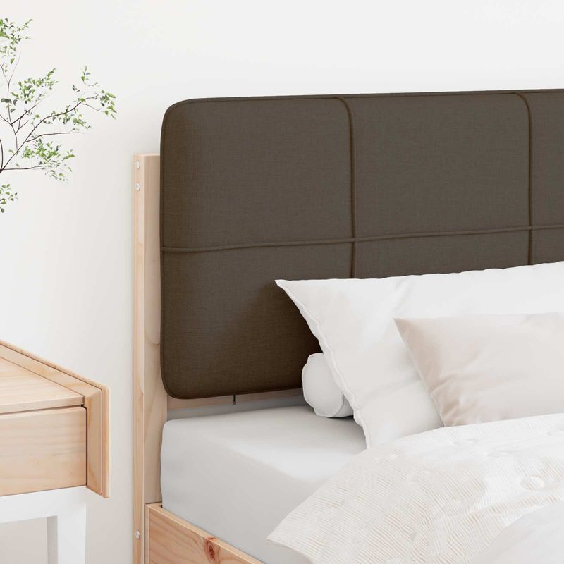 Casa si Gradina - Mobilier - Paturi si accesorii - Accesorii paturi - Tablie de pat tapitata Maro si taupe 90 cm Lemn de pin masiv - Infinity.ro