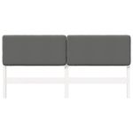 Casa si Gradina - Mobilier - Paturi si accesorii - Accesorii paturi - Tablie de pat tapitata Alb si gri deschis 200 cm Lemn de pin masiv - Infinity.ro
