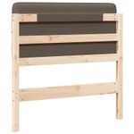 Casa si Gradina - Mobilier - Paturi si accesorii - Accesorii paturi - Tablie de pat tapitata Maro si taupe 90 cm Lemn de pin masiv - Infinity.ro
