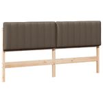 Casa si Gradina - Mobilier - Paturi si accesorii - Accesorii paturi - Tablie de pat tapitata Maro si taupe 200 cm Lemn de pin masiv - Infinity.ro