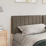 Casa si Gradina - Mobilier - Paturi si accesorii - Accesorii paturi - Tablie de pat tapitata Maro si taupe 200 cm Lemn de pin masiv - Infinity.ro