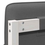 Casa si Gradina - Mobilier - Paturi si accesorii - Accesorii paturi - Tablie de pat tapitata Alb si gri deschis 200 cm Lemn de pin masiv - Infinity.ro