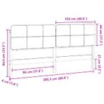 Casa si Gradina - Mobilier - Paturi si accesorii - Accesorii paturi - Tablie de pat tapitata Alb si gri deschis 200 cm Lemn de pin masiv - Infinity.ro