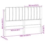 Casa si Gradina - Mobilier - Paturi si accesorii - Accesorii paturi - Tablie de pat tapitata Maro si gri inchis 135 cm Lemn de pin masiv - Infinity.ro