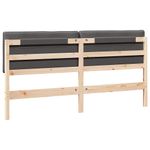 Casa si Gradina - Mobilier - Paturi si accesorii - Accesorii paturi - Tablie de pat tapitata Maro si gri inchis 180 cm Lemn de pin masiv - Infinity.ro