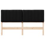 Casa si Gradina - Mobilier - Paturi si accesorii - Accesorii paturi - Tablie de pat tapitata Maro si negru 150 cm Lemn de pin masiv - Infinity.ro