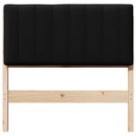 Casa si Gradina - Mobilier - Paturi si accesorii - Accesorii paturi - Tablie de pat tapitata Maro si negru 90 cm Lemn de pin masiv - Infinity.ro