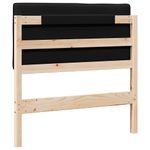 Casa si Gradina - Mobilier - Paturi si accesorii - Accesorii paturi - Tablie de pat tapitata Maro si negru 90 cm Lemn de pin masiv - Infinity.ro