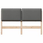 Casa si Gradina - Mobilier - Paturi si accesorii - Accesorii paturi - Tablie de pat tapitata Gri natural si deschis 160 cm Lemn de pin masiv - Infinity.ro